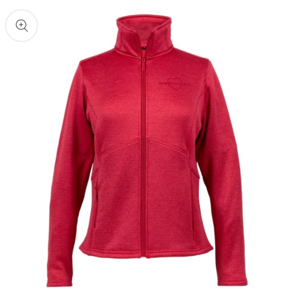 San Francisco Fleece Jacket Sweatshirt Red Zip Up Size XXL